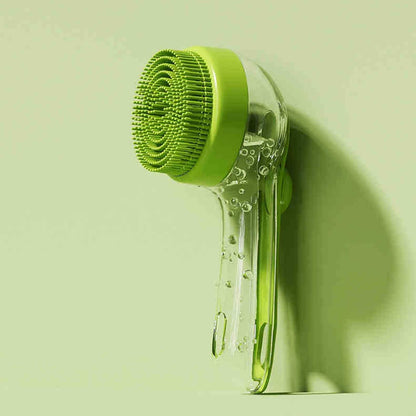 Pet Bathing Brush Dog Cat Bath Brush With Soap Dispenser Pet Shampoo Scrubber Grooming Scrubber With Long Handle For Hygiene Cleaning Dandruff Flea Matting
