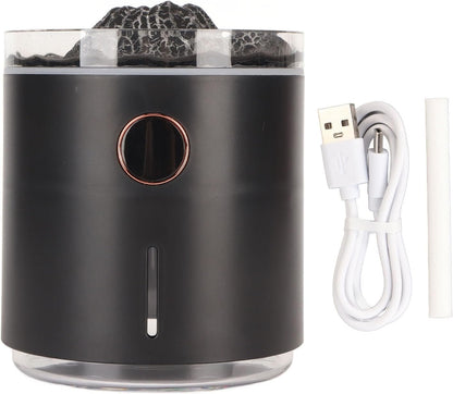 Flame Essential Oil Diffuser, Flame Diffuser Humidifier with Remote Control, Timer Colorful Ambient Night Light Fire Multifunctional Air Diffuser for Bedroom, Office, Home, Yoga