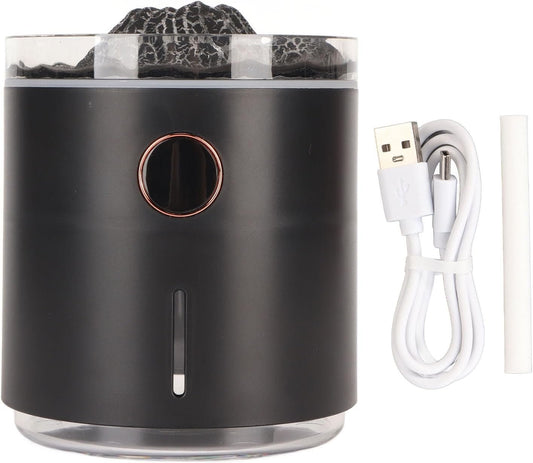 Flame Essential Oil Diffuser, Flame Diffuser Humidifier with Remote Control, Timer Colorful Ambient Night Light Fire Multifunctional Air Diffuser for Bedroom, Office, Home, Yoga