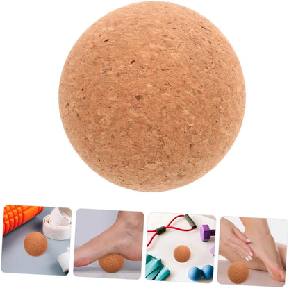 Toddmomy Palla da Yoga Palla da Massaggio Terapeutico Palla Massaggiatore Strumento di Massaggio All'Indietro Massaggio alle Spalle Palla da Massaggio in Sughero Trucioli di Sughero