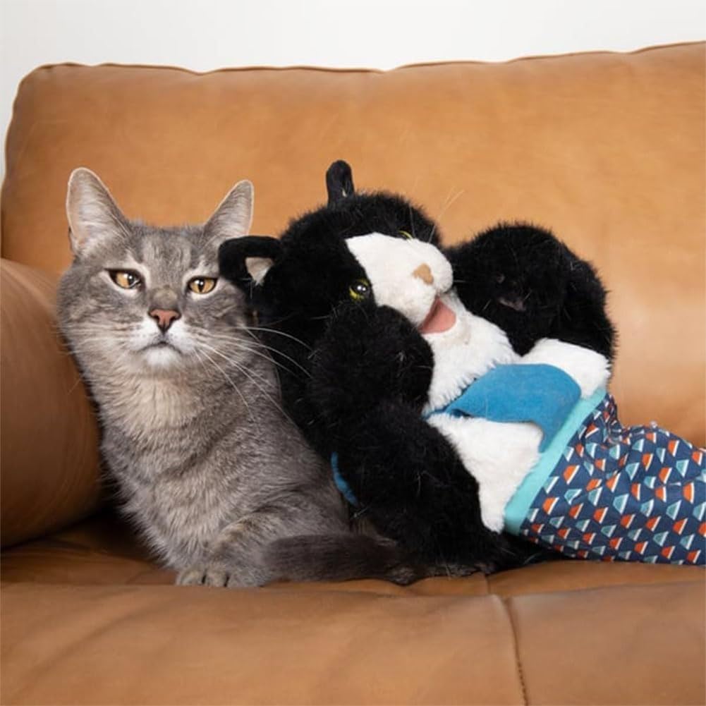 Cats Puppet Wrestler, Cat Wrestling Toy Puppet, Safe Interactive Cat Wrestling Hand Puppet with Tough Padding, Cat Sumo Wrestling Toy Puppet for Boredom-Busting Training and Exercise (1Pcs)