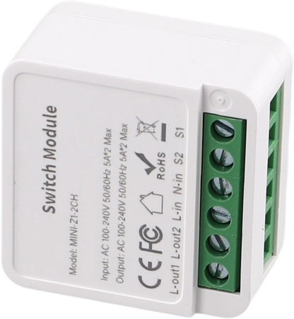 TransFor Form Your Home Lighting For Tuya Miniature For Smart Switch Module Fornisce accesso remoto tramite app e integrazione con assistenti vocali popolari (interruttori bidirezionali)