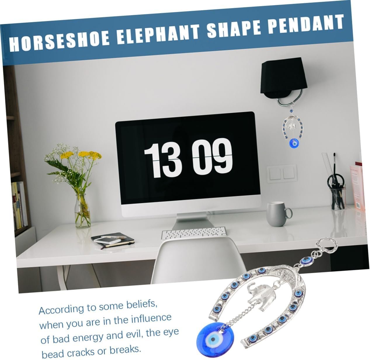 MAGICLULU 2 Set Ornamento Sospeso Da Elefante Occhio Decorazioni Per La Casa Della Statua Dell'elefante Decorazione Di Elefanti Per Interni Arredamento Elefante Per La Casa Resina 2 Pezzi*2