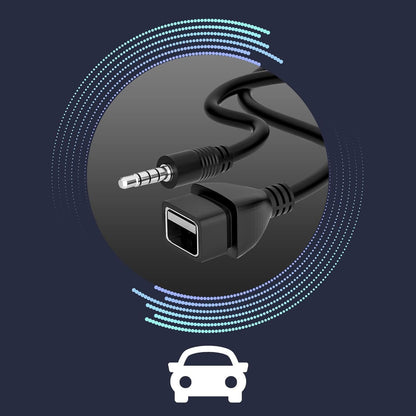 Coomoors USB to 3.5mm Jack Adapter Car Radio Auxiliary Audio Converter Male to AUX Cable to USB 2.0 Converter (Mp3 Audio Decoding Function Must Have Mp3)