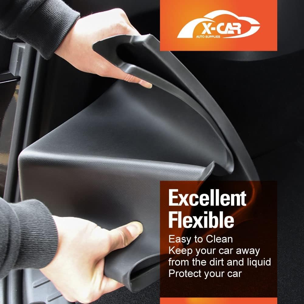 X-CAR Car Rear Trunk Storage Box Trunk Organizer Side Packets Tray Bins Compatible with Tesla Model Y 2022-2025