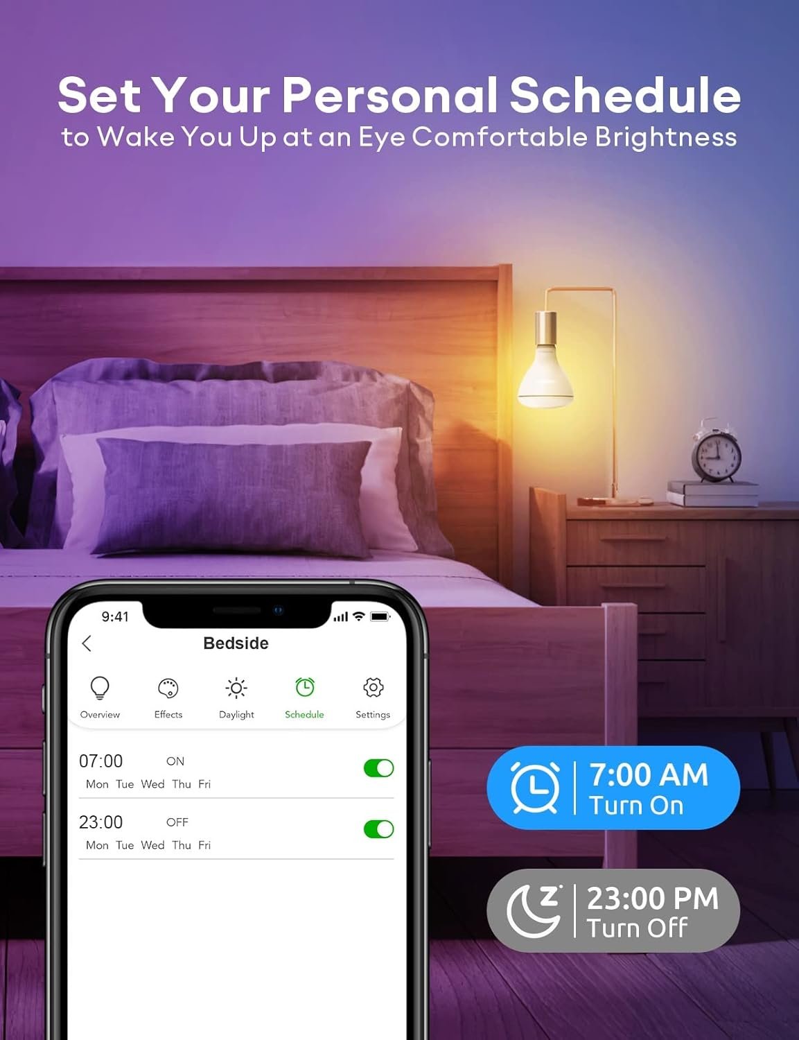 VOCOlinc Smart Light Bulbs 2Pack, RGBW Color Changing Light Bulb Works with Alexa, Apple Homekit and Google Home, BR30 Smart WiFi LED Bulb, 2200K-7000K Dimmable, 800 Lumens 9.5W (60W Equivalent) E26