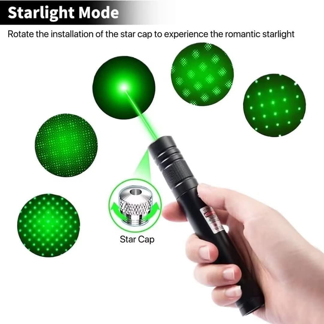 Professional Rechargeable Flashlight Long Distance Range Light for TV/LED/LCD Screens, Tactical Flashlights for Outdoors Astronomic Constructions Indoor Presentation Office (Green)