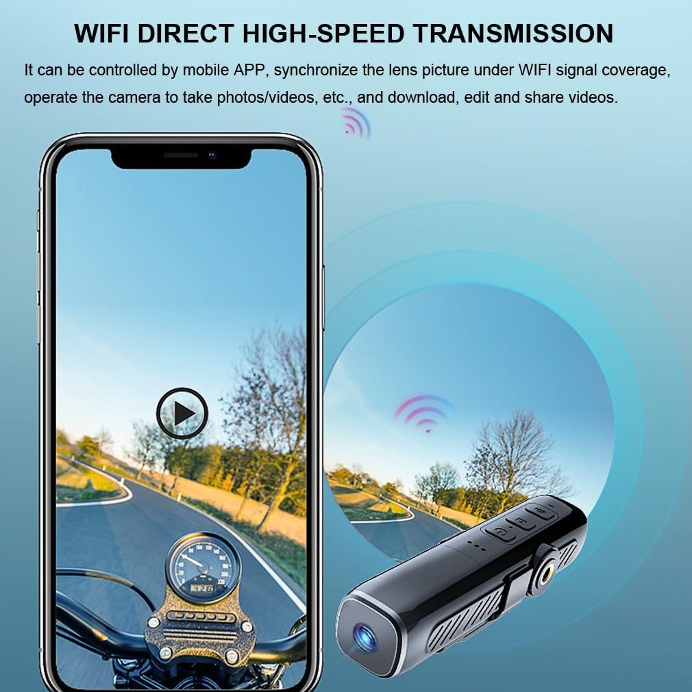 XRC TECH Camcorder 4K Head Mounted Action Camera Wearable Video Camera Anti-Shake Recorder WiFi Hands-Off Camera IP65 Waterproof Webcam