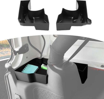 RT-TCZ for Wrangler JK Rear Trunk Storage Box, Trunk Side Tray Organizer for Jeep Wrangler JK JKU 4 Door 2011-2017 Black Interior Storage Accessories 2pcs