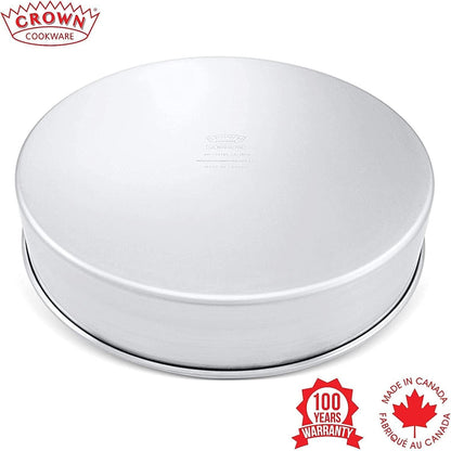 Crown 12 inch Cake Pan, 3" Deep, Heavy Duty, Even-Heating, Food Grade Aluminum, Made in Canada