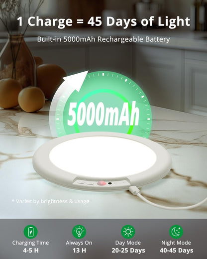 Bojim Battery Operated Ceiling Light 4 Pack, Rechargeable Motion Sensor Indoor Wireless Lamp with Remote, 3000K/4500K/6500K, 7.48in Dimmable Timed, for Shower, Closet, Pantry