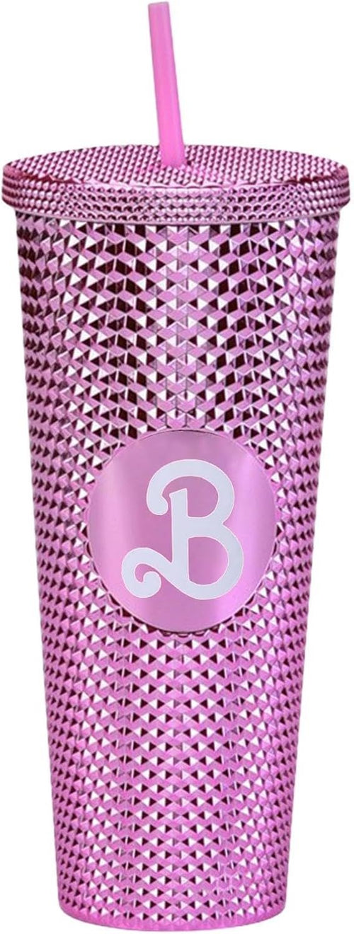 Bar-bies Cups with Lids and Straws, 800ml Bar-bies Tumbler Water Bottle, Leakproof Bar-bies Drinking Cup, Portable Beverage Container, BPA Free, for Boys, Girls, Fans & Adults (5Colors)