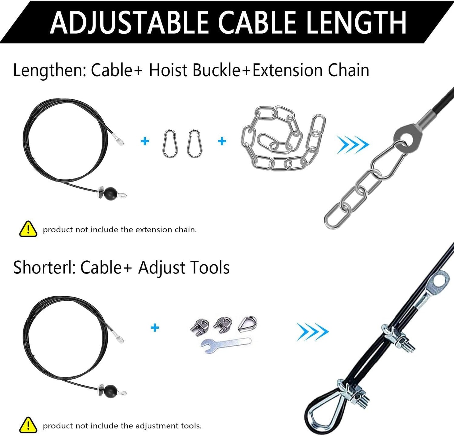 Taeku Fitness Pulley Cable, Heavy Duty 6mm Cable Steel Wire Rope Replacement Cable Machine Accessories for Home Gym Weight Lift Pulley System