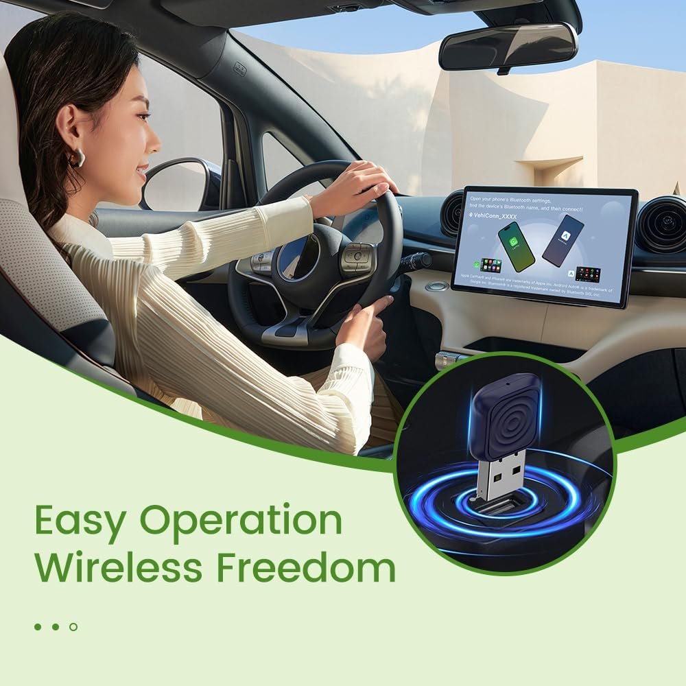 Wireless CarPlay Adapter CarlinKit Mini Ultra – 2 in 1 for Android Auto, Plug & Play Wired to Wireless Converter, Fastest Connection for Factory OEM Car 2019+ Models