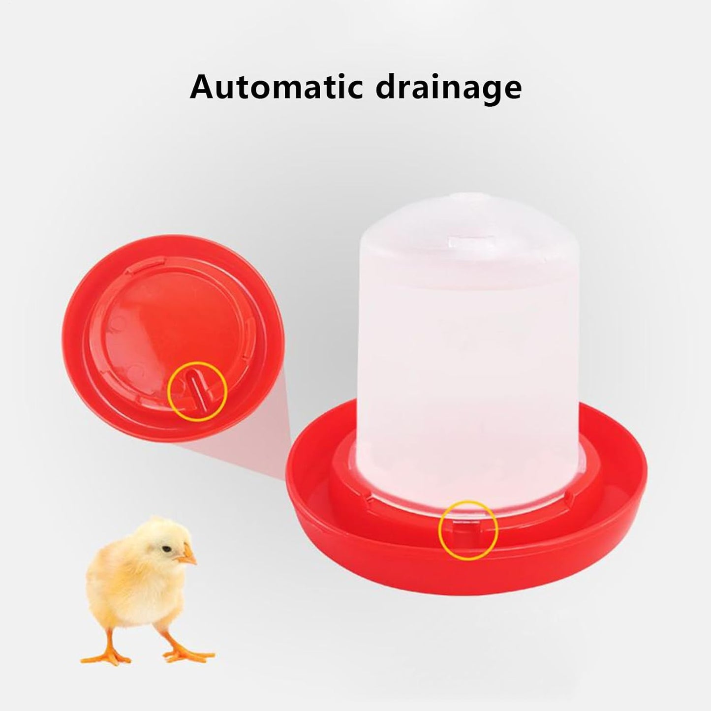 Chicken Feeder,Automatic Chicken Feeders - Poultry Feeding & Watering Supplies for Farm Pet Outdoor Baby Barn Family Livestock Friends