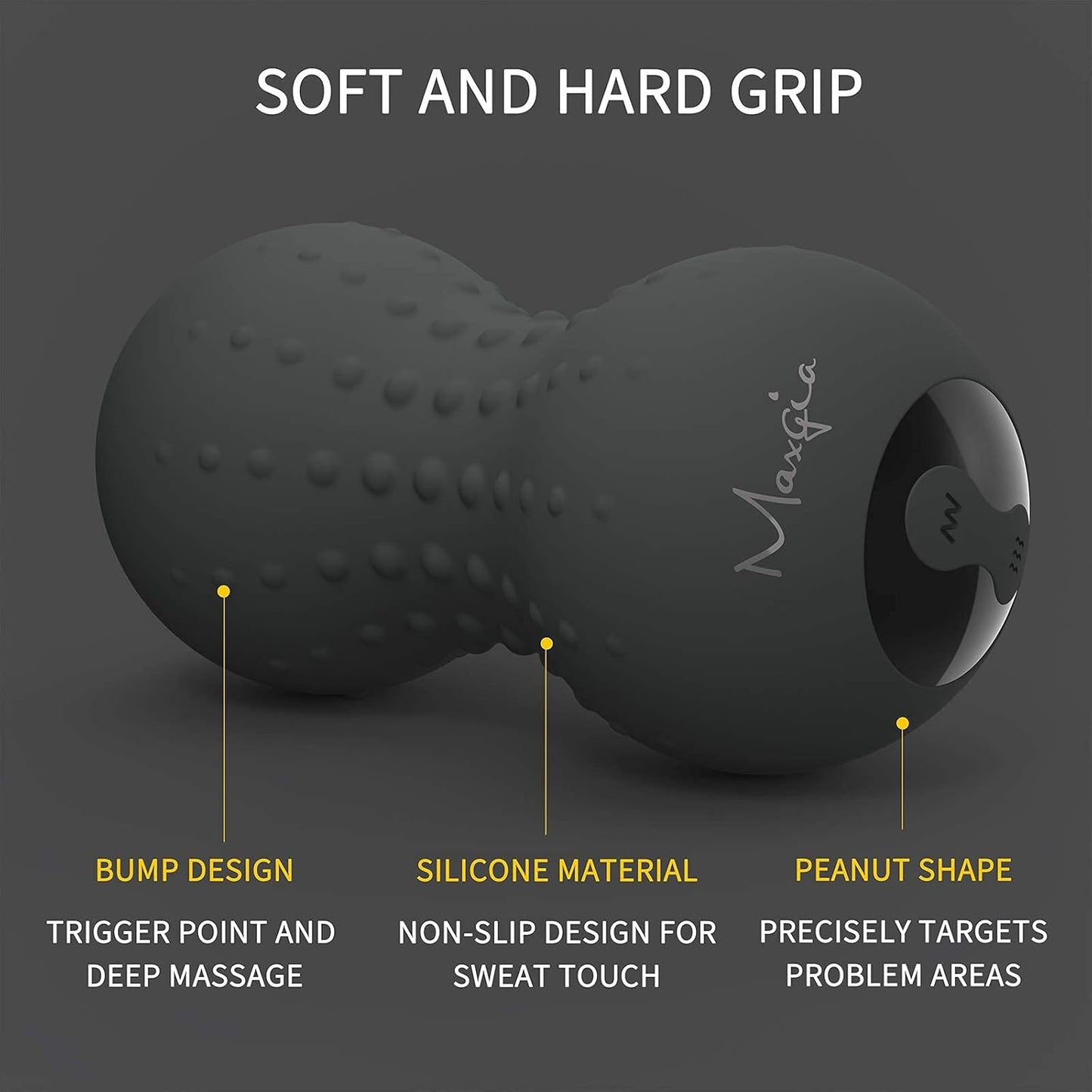 Heating Vibrating Massage Ball - Yoga Foam Roller Ball - Electric Lacrosse Ball with 5 Speed Vibration for Myofascial Release Muscle Recovery Deep Tissue Trigger Point Therapy Fitness Pressure Relief