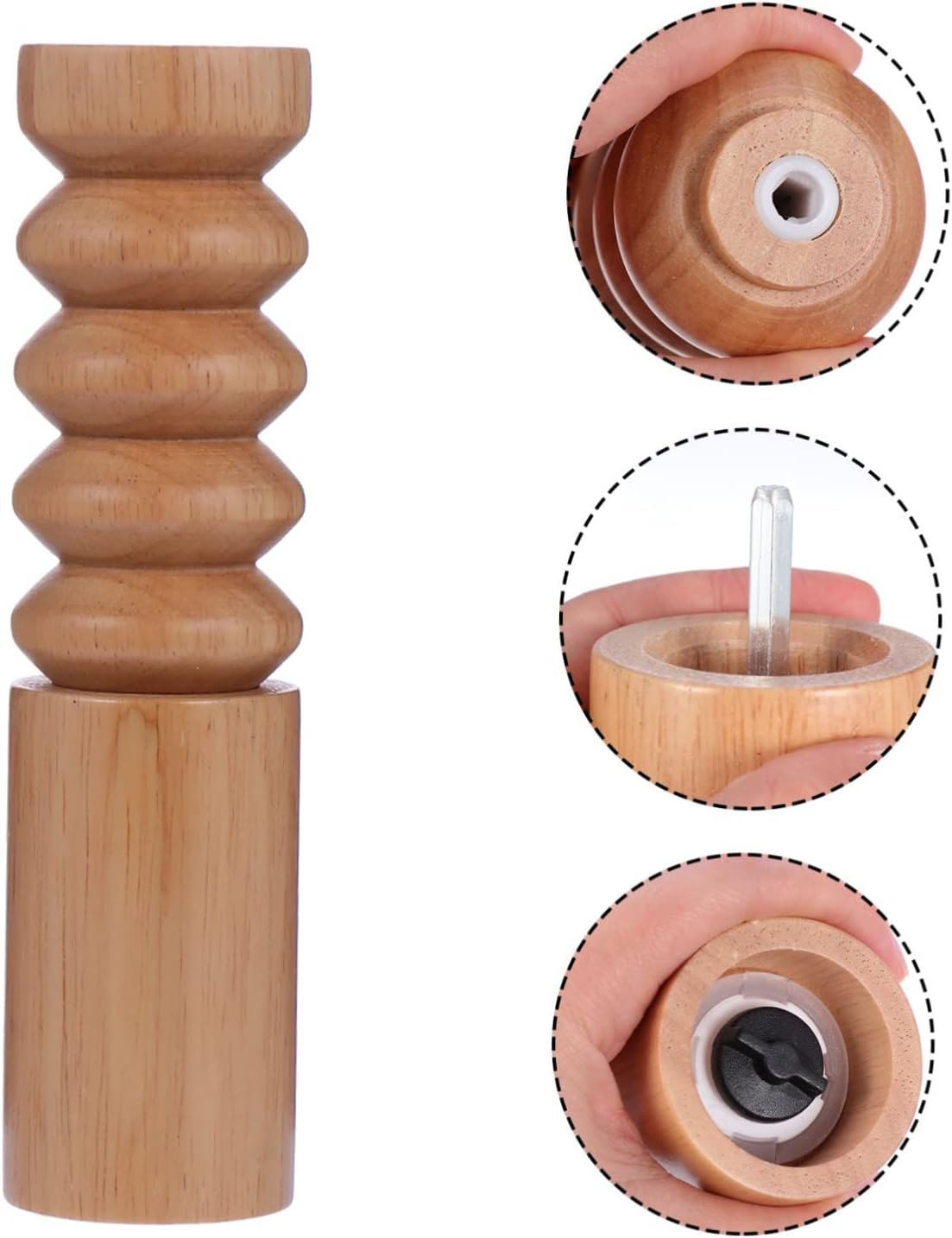 Zerodeko Utensili Manuali Macinapepe Strumento Per Condire Il Bottiglia Di Condimento Utensile Da Cucina Strumento Di Cottura Gadget Da Cucina Filo Abrasore Ricino Frantoio Di Legno