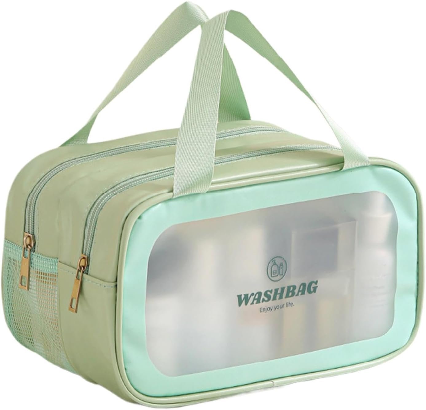 Travel Toiletry Bag, Multiple Compartments Travel Storage Bag, Portable Makeup Organizer, Large Capacity Hygiene Kit, Compact Shower Caddy, Convenient Pouch for Facial Cleanser