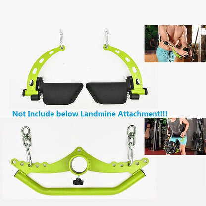 Home Gym Fitness Spreader Bar Multi-Grip Wide LAT Pull Down Bar, Neutral Grip Handle, LAT Pulldown Attachments Long Bar for Cable Pulley System Machine, T-bar Row Landmine Attachment