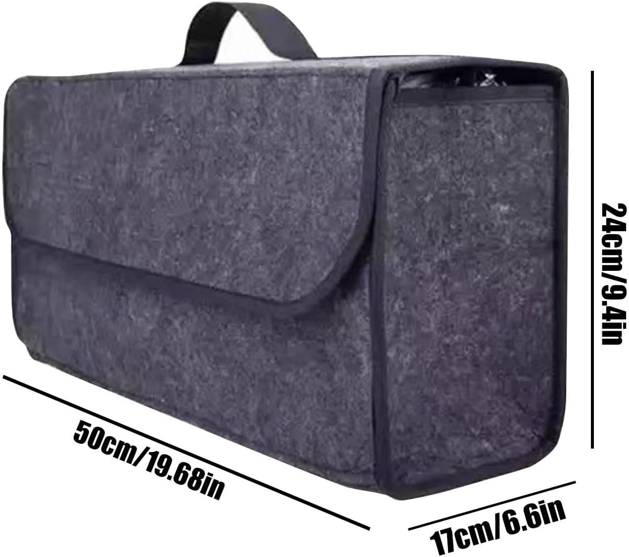 Large SUV Trunk Organizer,Multipurpose collap-sible SUV Trunk Organizer,Felt Car Storage Box with Handle