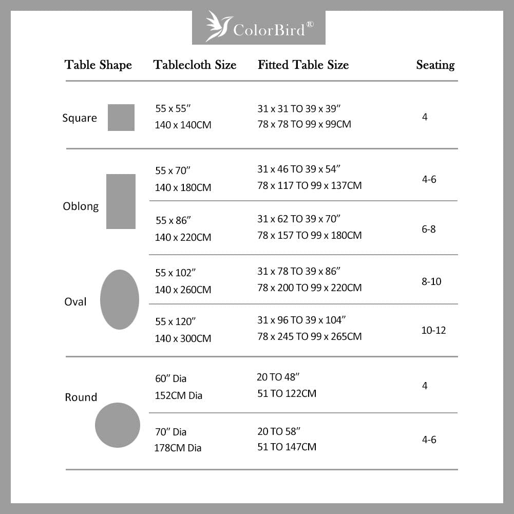 ColorBird Farmhouse Oblong Tablecloth, 55 x 86 Inch Cotton Linen Table Covers, Fabric Cloth Tablecloths for Rectangle Tables Kitchen Dining Tabletop Picnic Patio