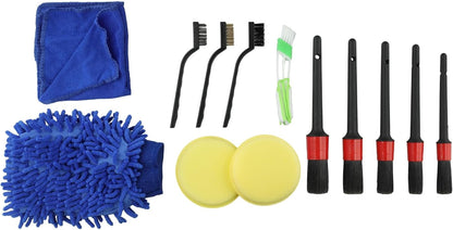Car Cleaning Essentials - Set di 13 pennelli con guanti per una rimozione efficace della polvere