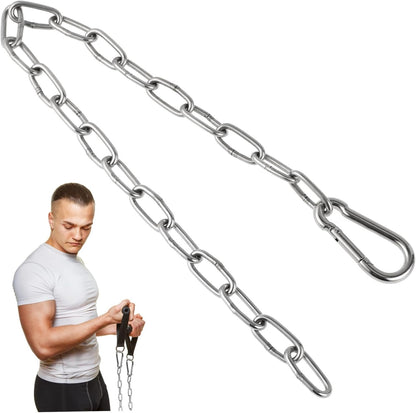 FAVOMOTO 1Pc Fitness Machine Handle Grip Accessories with Extension Chain for Home Gym Durable Pull Down