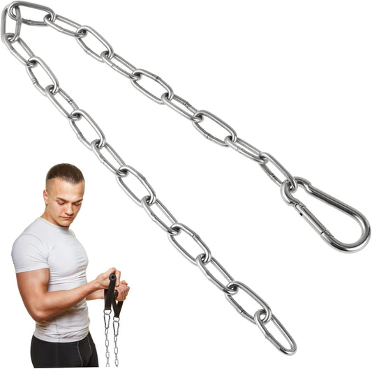FAVOMOTO 1Pc Fitness Machine Handle Grip Accessories with Extension Chain for Home Gym Durable Pull Down