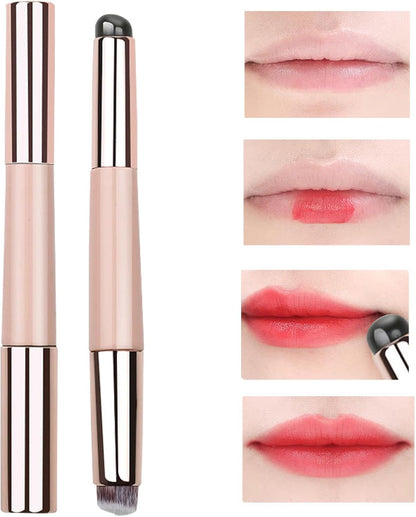 Silicone Lip Brush, Portable Round Head Oil Brush, Soft Makeup Applicator Tool, Multi-Purpose Lipstick Gloss, Essential Makeup Accessories for Daily Use and Travel