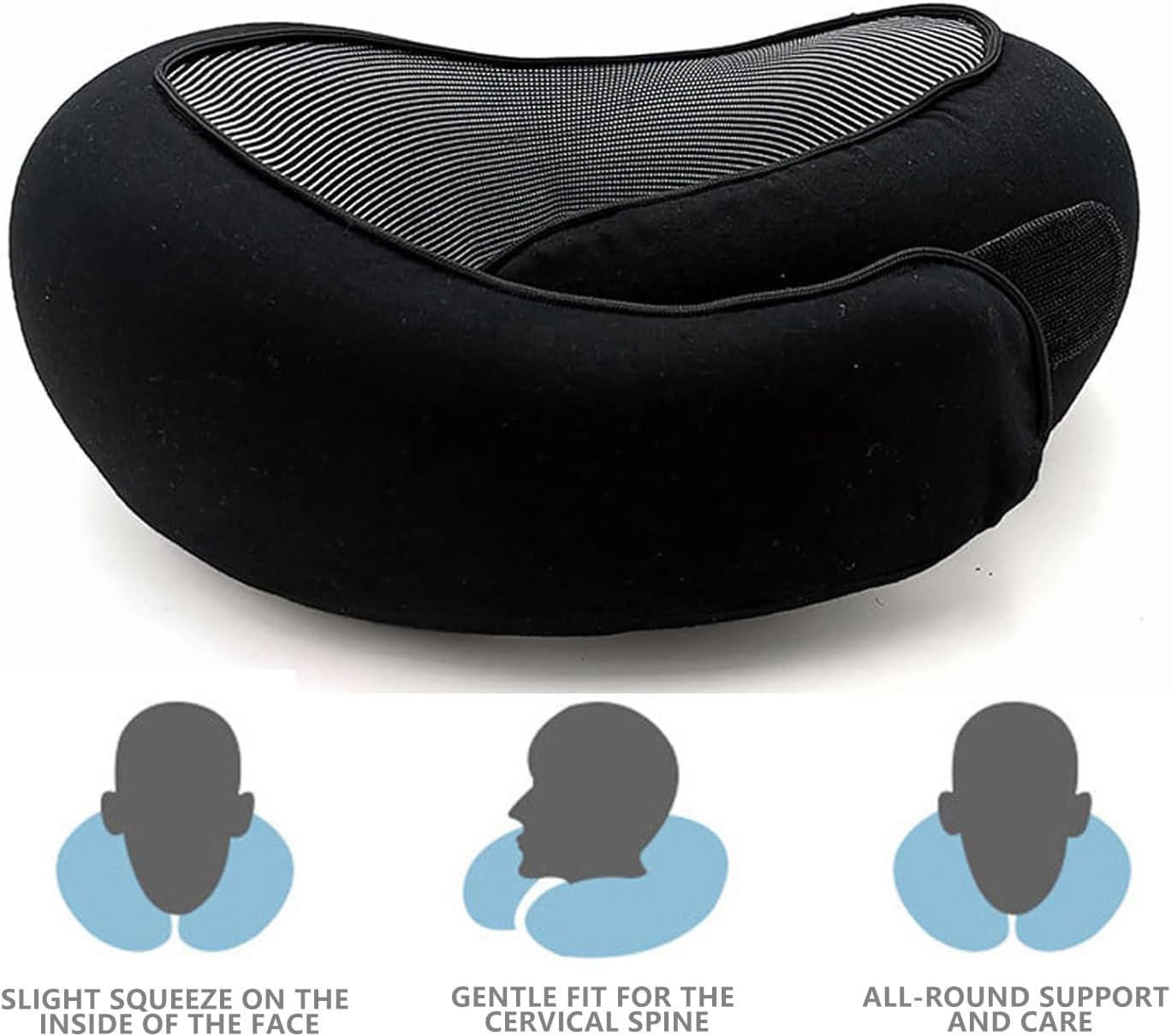 Travel Neck Pillow, Portable Airplane Travel Pillow, Memory Foam Neck Pillow, 360 Degree Comfort and Breathability