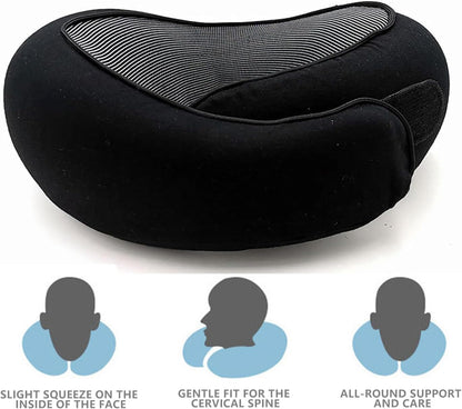 Travel Neck Pillow, Portable Airplane Travel Pillow, Memory Foam Neck Pillow, 360 Degree Comfort and Breathability