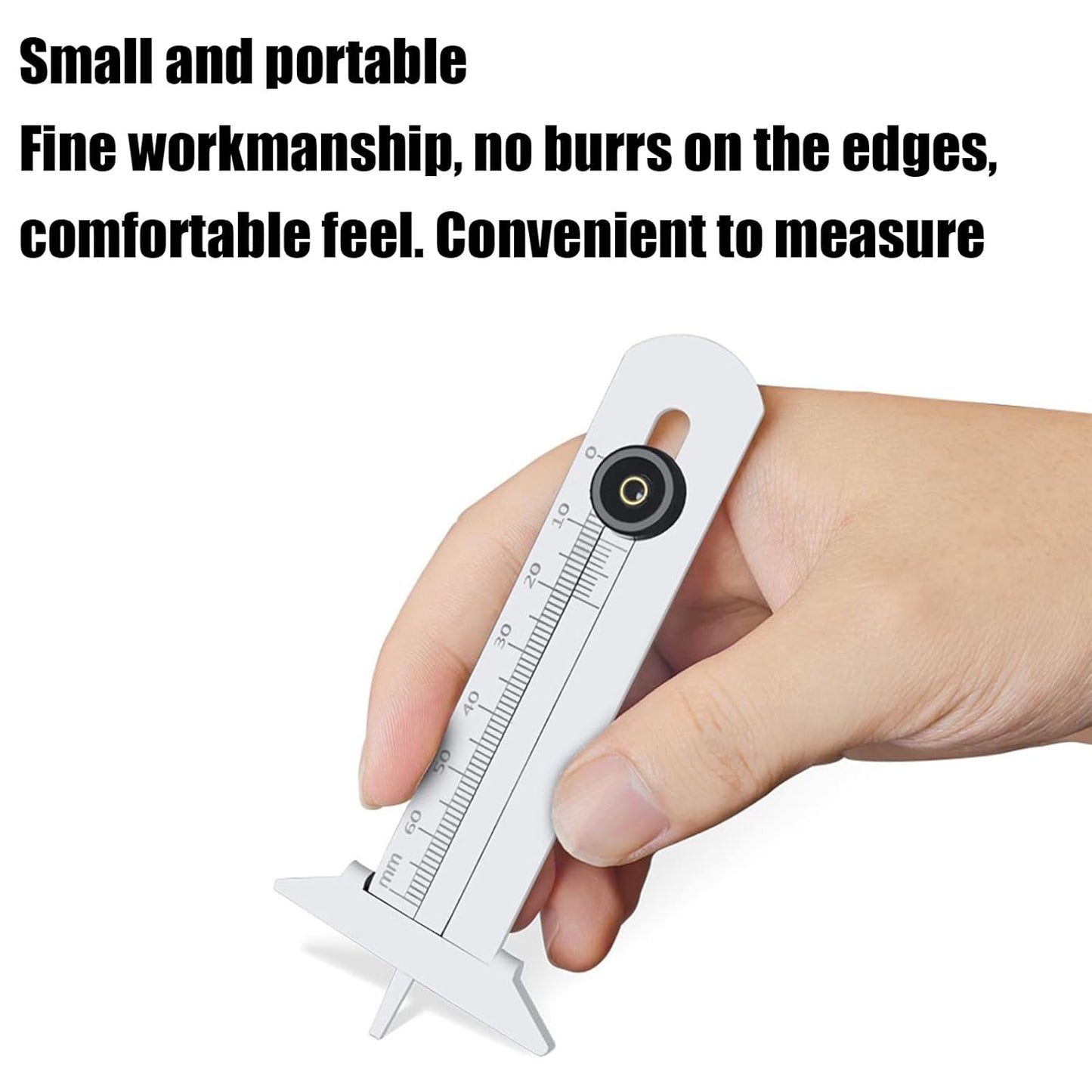Pneumatico Tread Depth Gauge, Heavy-Duty Non-Slip Caliper, Stainless Steel Tread Checker, Vehicle Ispection Tool for Accurate Tire Measurements and Safety Checks, 3.94x1.89 Inches