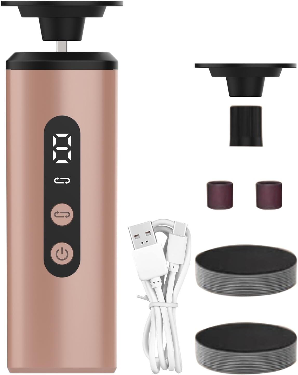 Electric Foot Filer, Callus Remover Pedicure Tool, Rechargeable Foot Scraper with 9 Adjustable Speeds, Personal Care, Ideal for Removing Dead Skin, 5.35x1.61x1.61 inches