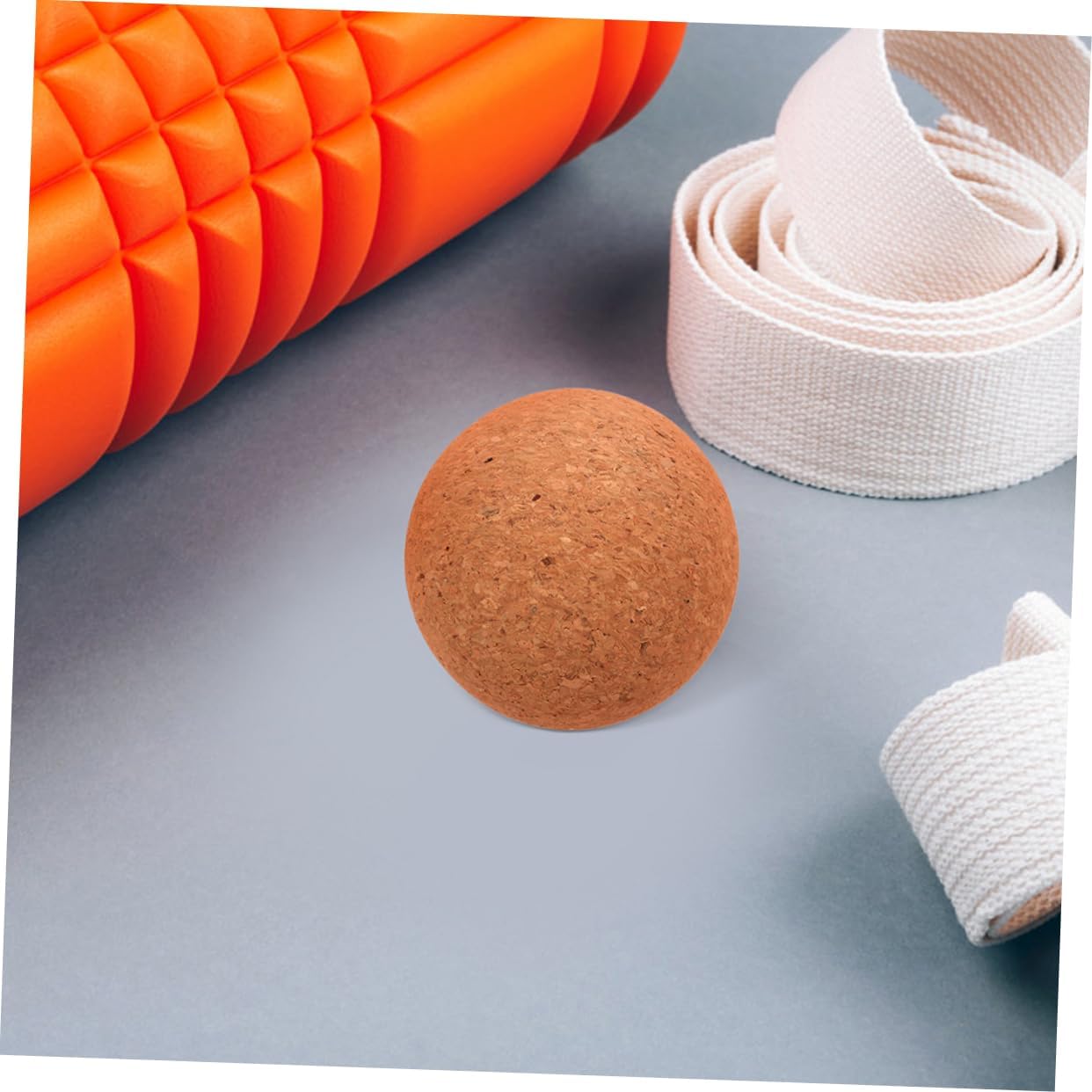 ifundom Palla da Yoga Palla per Massaggiare Palline da Massaggio Manuali di Yoga Sfera di Sughero Strumento di Massaggio All'Indietro Massaggiatore al Collo Trucioli di Sughero