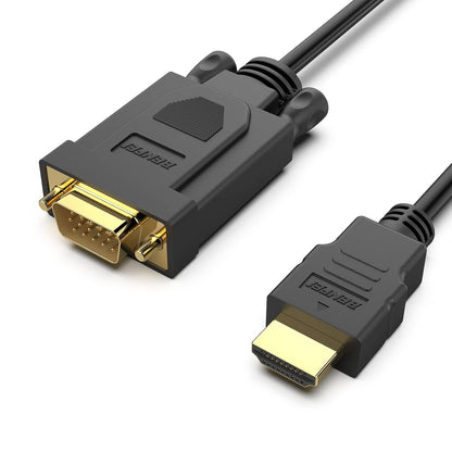 BENFEI HDMI to VGA 6 Feet Cable, [Uni-Directional] HDMI Computer to VGA Monitor Cable [Male to Male] Compatible for Computer, Laptop, PC, Monitor, Projector, HDTV, Raspberry Pi, Roku,Xbox and More