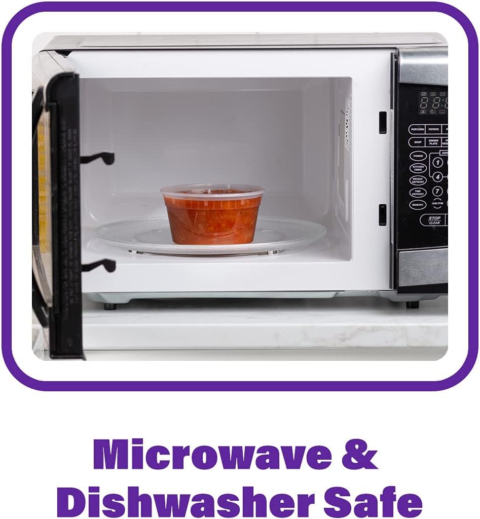 Pantry Value [12 oz. - 48 Count] Food Storage Deli Containers with Lids - Perfect for Storing Soups, Sauces, and Snacks