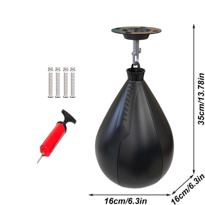 Speedbag Boxing Set, Dangling Pear Shaped, Portable Swivel Ball, Gym Reusable Boxing, Speed Bag Men Women, Boxing Training Gear, Punching Bag Gym, Fitness Workout Tool, Adjustable Boxing Set, Exercise