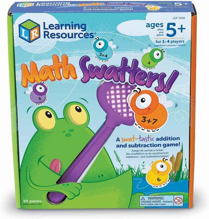 Learning Resources Mathswatters Addition & Subtraction Game - 99 Pieces, Age 5+ Math Games for Kids, Educational Games, Preschool Math, Kindergartner Learning Games
