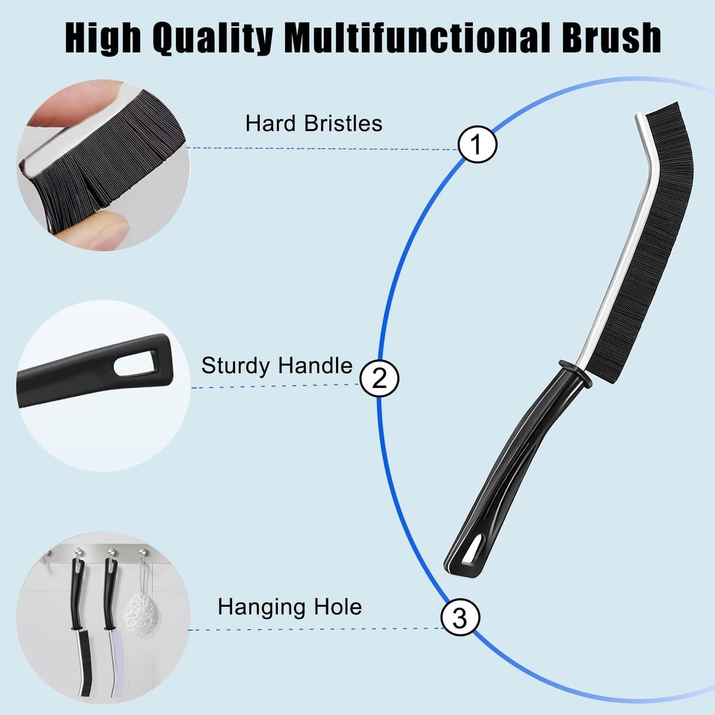 8Pcs Cleaning Brush - Multifunctional Gap Cleaning Brush, Hard Bristle Crevice Cleaning Brush, Grout Cleaner Brush for Shutter Door Window Track Kitchen Bathroom, Cleaning Tools for Household Use