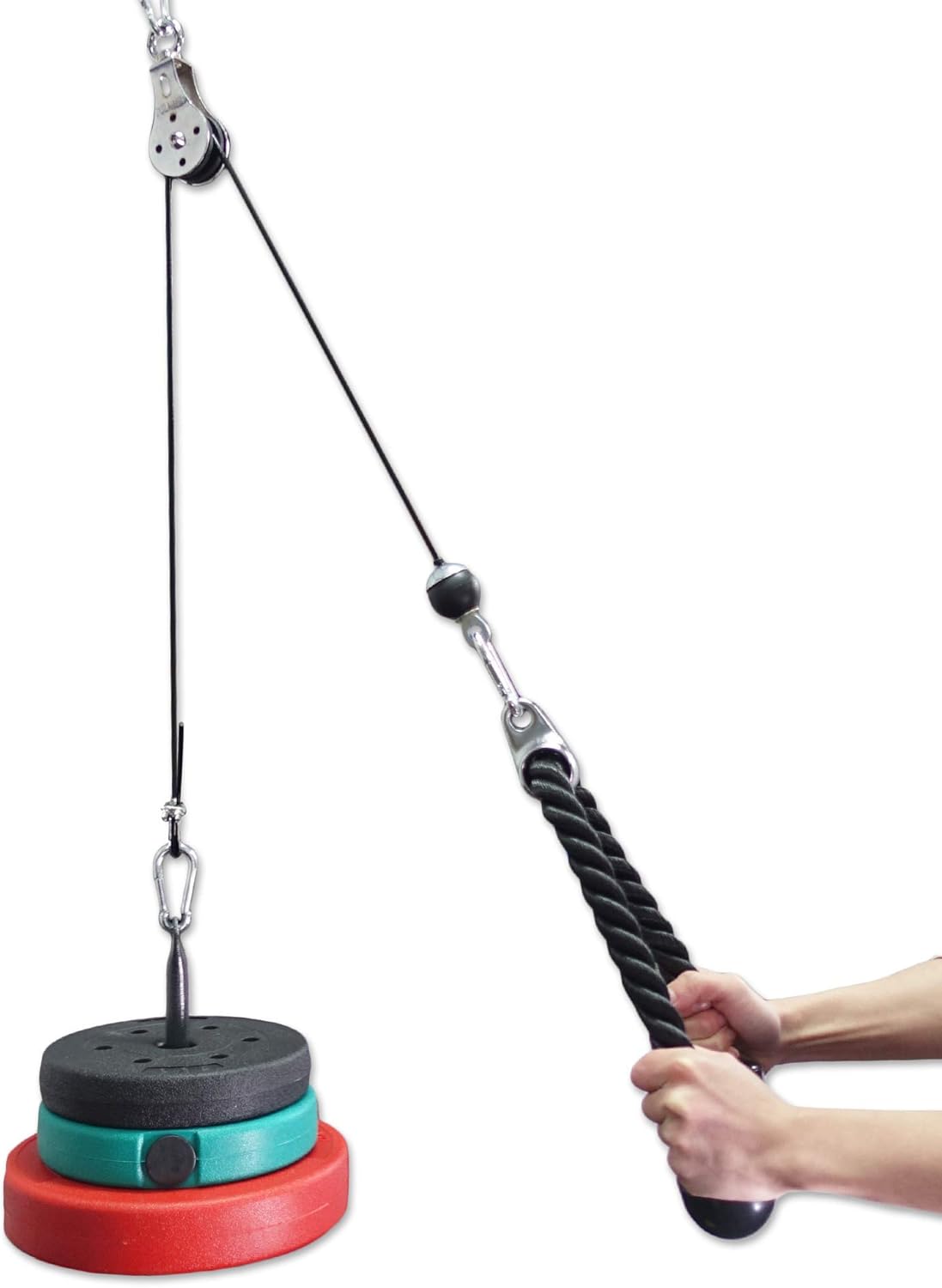 J Bryant Fitness DIY Pulley Cable Machine Attachment System Arm Biceps Triceps Blaster Hand Strength Training Home Gym Workout Equipment