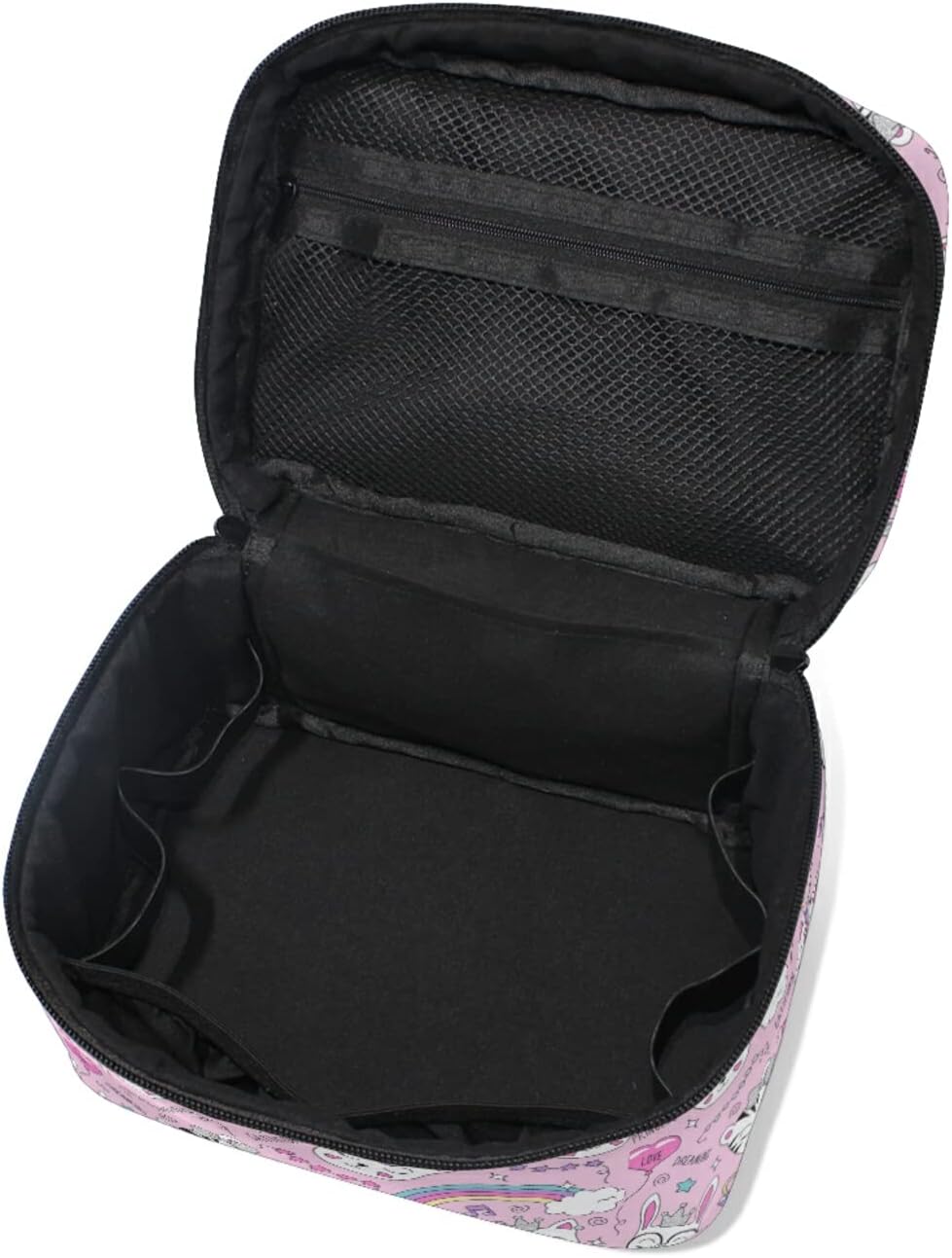 Cute Cat Tiger Unicorn Rainbow Beauty Case for Travel Women Cosmetics Bag Make up Makeup Bags Makeup Organizer Girl, Cute Funny