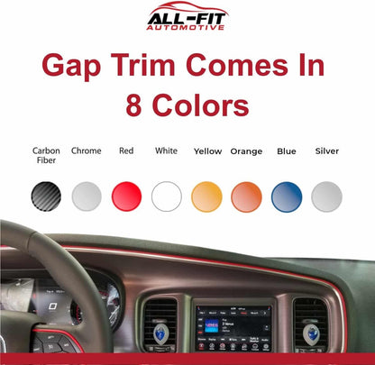 All-Fit Automotive Car Gap Filler â€“ 10 Ft Red Trim Molding for Car Accessories Interior â€“ Universal, Flexible Car Interior Accessories for Dashboards, Panels, & Air Vents â€“ Easy DIY Installation