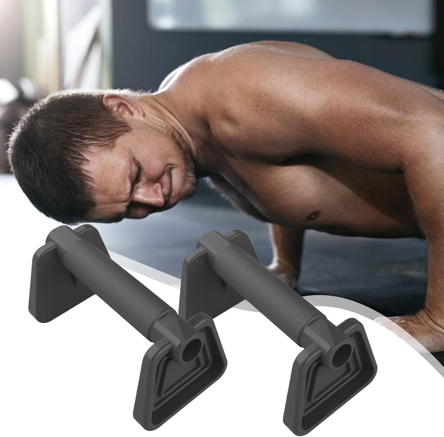 Push Up Bar, Strength Training Equipment, Ergonomic Non-Slip Handles, Portable Floor Workout Gear, Exercise Support Tool, Ideal for Gym, Muscle Building, Daily Workouts, 14.5cm