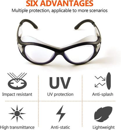 10600nm CO2 Laser Safety Protective Goggles 10600nm Laser Glasses Eye Protection Reflective Laser Glasses CO2 Laser Cutting Machine,9000-11000nm Glasses for Laser Protection with DIN CERTCO Certified