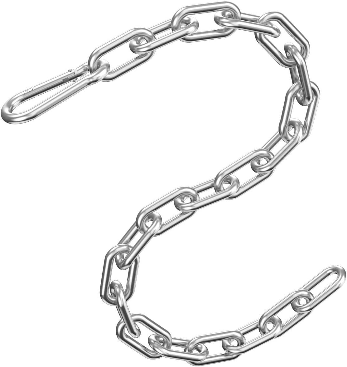 Fitness Chain, Weight Lifting Chains, Cable Machine Extension Chain, 304 Stainless Steel LAT Pull Cable Extension Weight Machine Chain, Curl Bar Chain for Home Gym