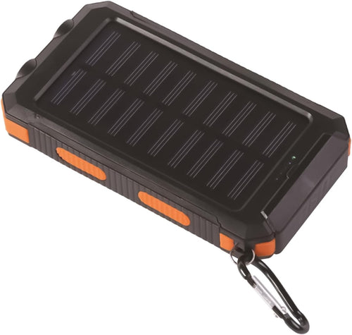 Portable Charger Solar - Outdoor Powerr Bank with Solar Panel, Waterproof Mobile Battery | Duall USB Charging Ports, Emergencyy Light Feature, Compact Backup Source for Camping and Travel