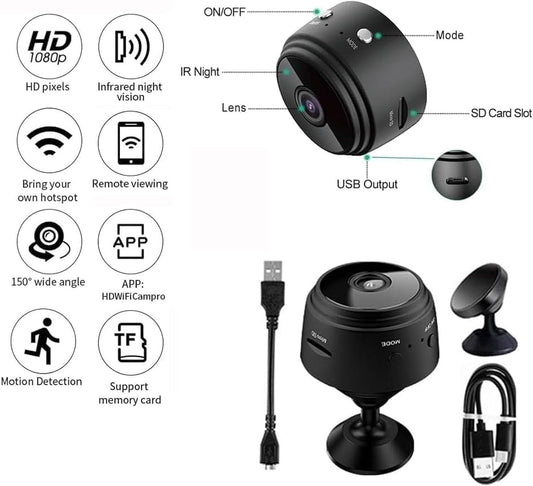 SecretScope Camera, Secret Scope Magnetic Mini Security Camera, Magnetic Mini Security Cameras Wireless,1080p HD Wireless MagneticSecurity Camerawith Audio/Video (5pcs)