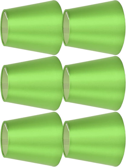 6PCS E14 Lamp Shade Set | Fabric Lampshades for Table/Ceiling Lamps | Sturdy Iron Frame & Soft Fabric | Bedroom/Living Room Lighting | Compatible with E14 Bulbs (Fluorescent Green PX157)