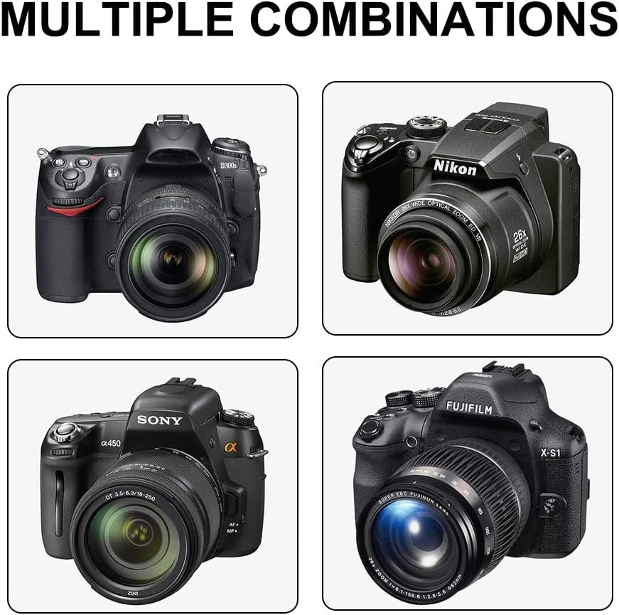 16 Pieces Adjustable Swivel Action Camera Accessories Attachment for GoPro Hero 10, 9, 8, 7, 6, 5, Xiaomi, Fusion, DJI OSMO, SJCAM, GoPro Pole Mount Motorcycle Helmet