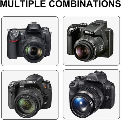 16 Pieces Adjustable Swivel Action Camera Accessories Attachment for GoPro Hero 10, 9, 8, 7, 6, 5, Xiaomi, Fusion, DJI OSMO, SJCAM, GoPro Pole Mount Motorcycle Helmet